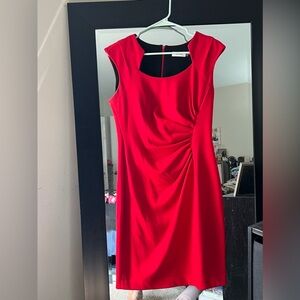 Red Calvin Klein dress